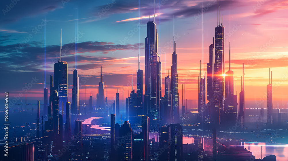 High Tech Smart City Abstract Background. Sustainability, Technology, Big Data, ICT. Futuristic, Connected, AI Powered. Urban Development, Cloud Infrastructure, 5G Network, IoT. Cyberspace Neon Glow High Tech Smart City Abstract Background. Sustainability, Technology, Big Data, ICT. Futuristic, Connected, AI Powered. Urban Development, Cloud Infrastructure, 5G Network, IoT. Cyberspace Neon Glow