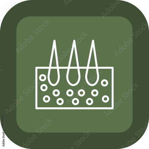 Epidermis Line Green Box Icon
