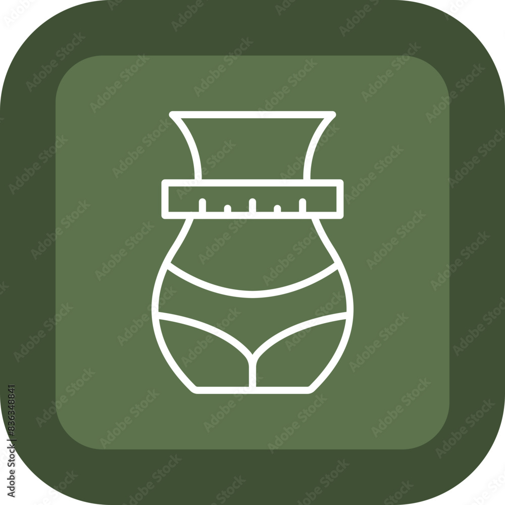 Weight Loss Line Green Box Icon Weight Loss Line Green Box Icon