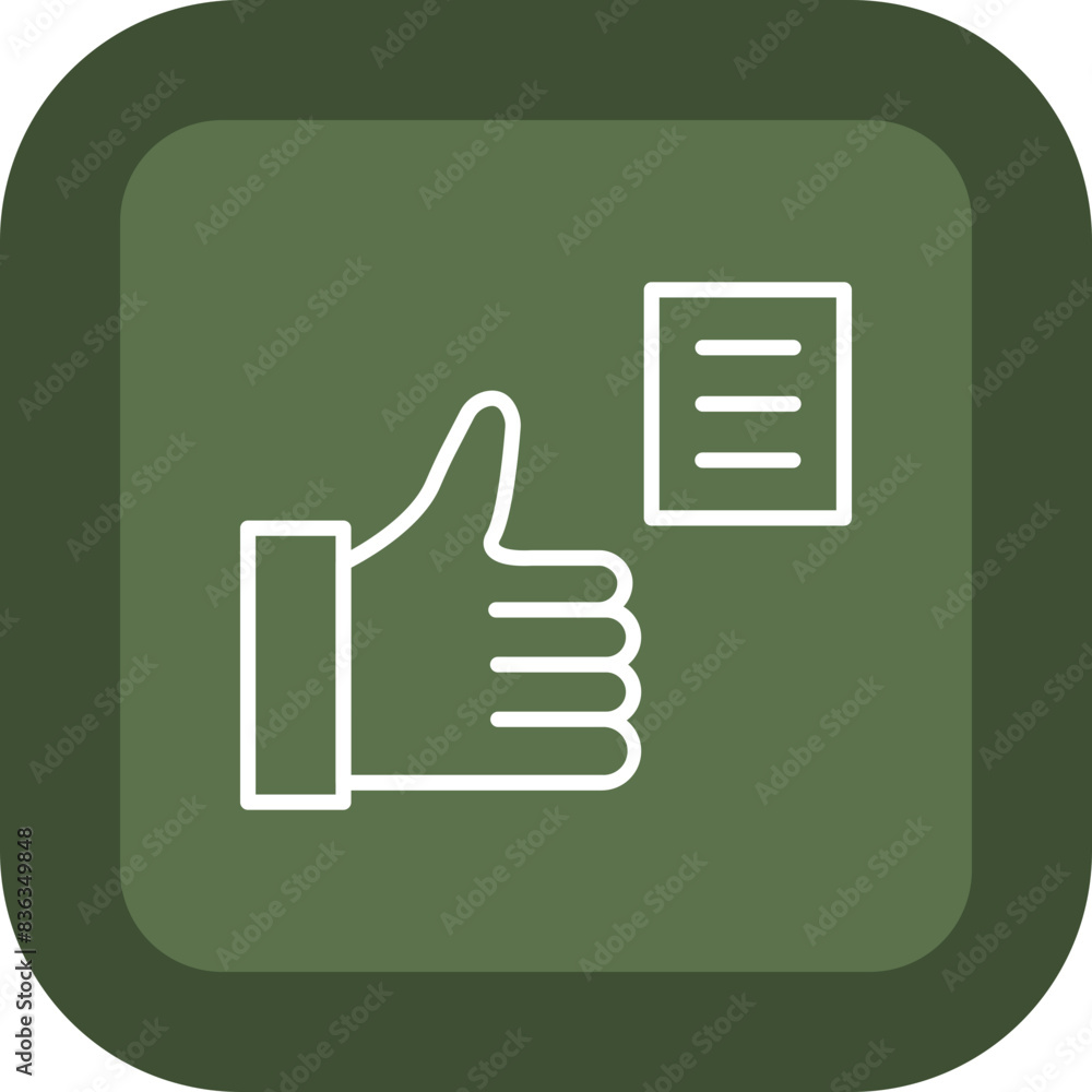 Feedback Line Green Box Icon Feedback Line Green Box Icon