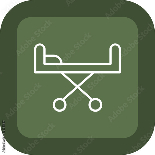 Stretcher Line Green Box Icon