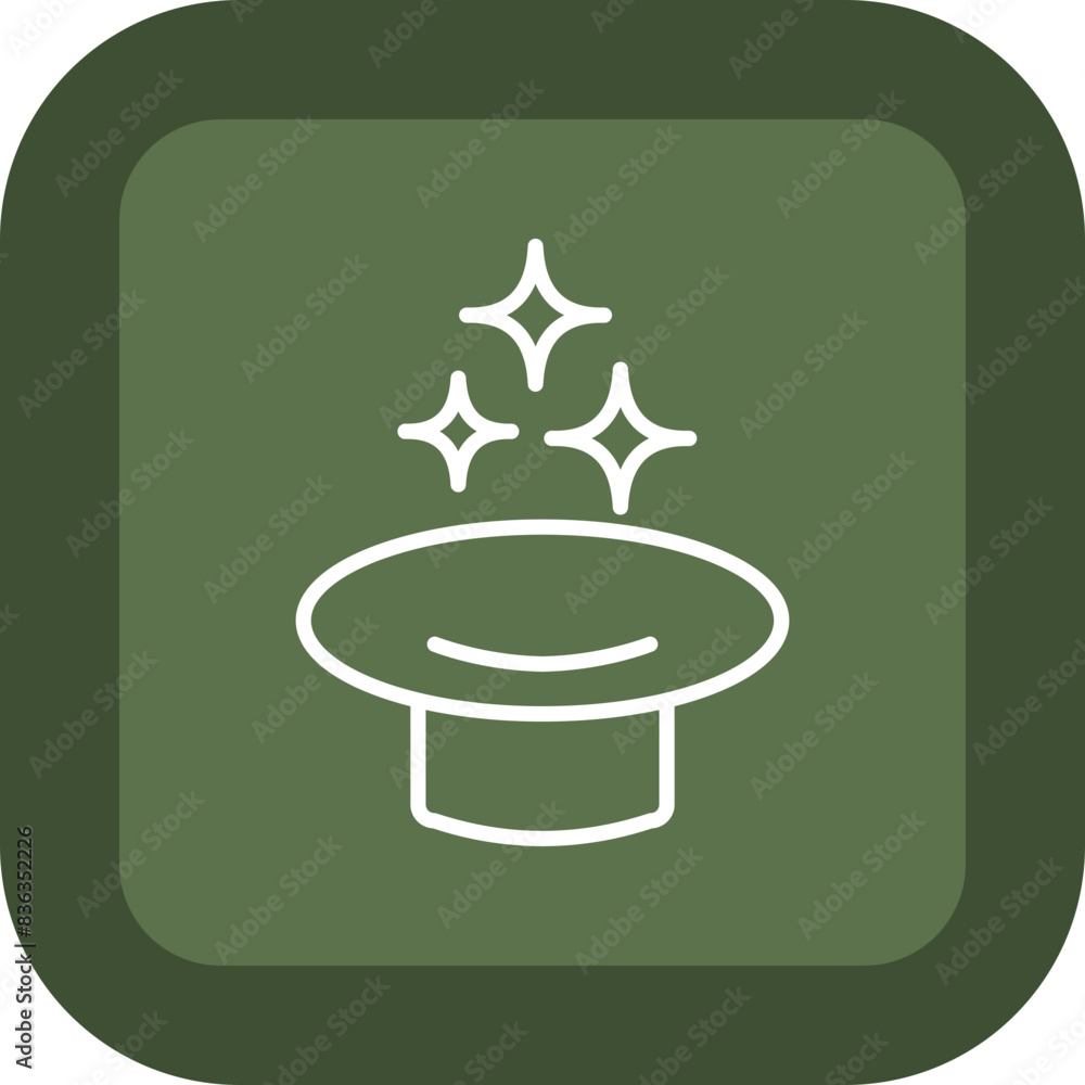 Witchcraft Line Green Box Icon Witchcraft Line Green Box Icon