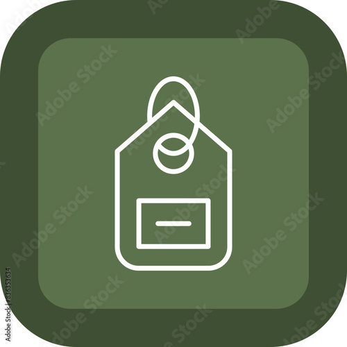 Tag Line Green Box Icon