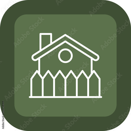 Fence Line Green Box Icon