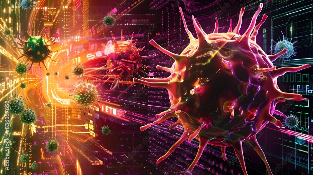 Virus Attempting to Breach Hightech Firewall in Cyber Landscape Virus Attempting to Breach Hightech Firewall in Cyber Landscape