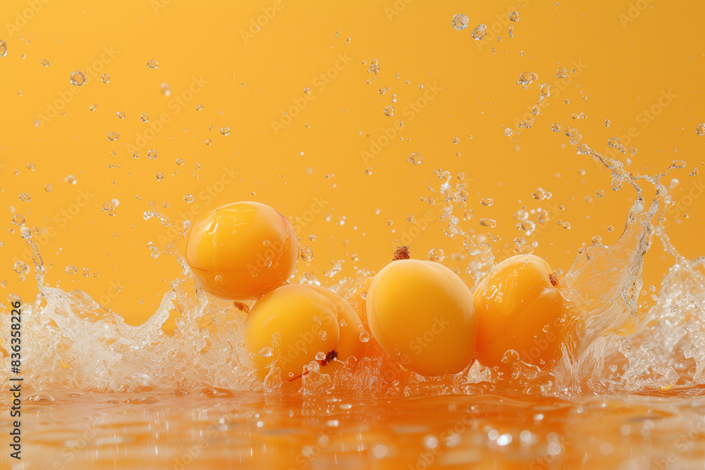 Apricots Splashing in Water Against a Light Orange Backdrop. Juicy Delight. Apricots Fruits Background
Apricots Splashing in Water Against a Light Orange Backdrop. Juicy Delight. Apricots Fruits Background