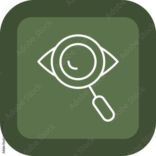 Private Detective Line Green Box Icon