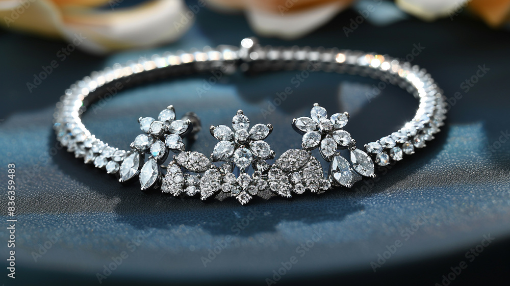 Elegant Diamond Necklace and Earring Set in Platinum. Elegant Diamond Necklace and Earring Set in Platinum.