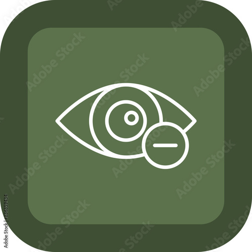 Myopia Line Green Box Icon