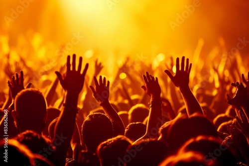 Crowd of people partying raving music concert festival night club clubbing fun dj techno electronic music dancing dance entertainment excited young pop rock nightlife entertainment event spotlights