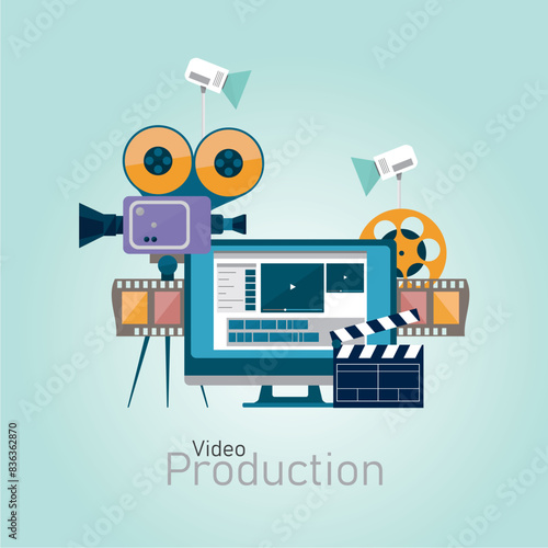 Produkcja filmowa tło
