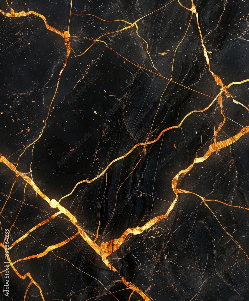 Black Marble With Thin Golden Veins Black Marble With Thin Golden Veins