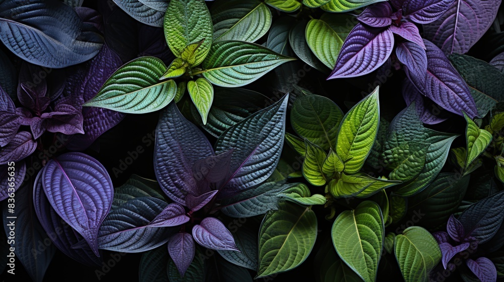 a green plant with purple leaves