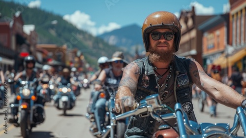 Sturgis history tour with guides and vintage bikes, Informative, Nostalgic, Photography, preserving the rallys legacy 8K , high-resolution, ultra HD,up32K HD