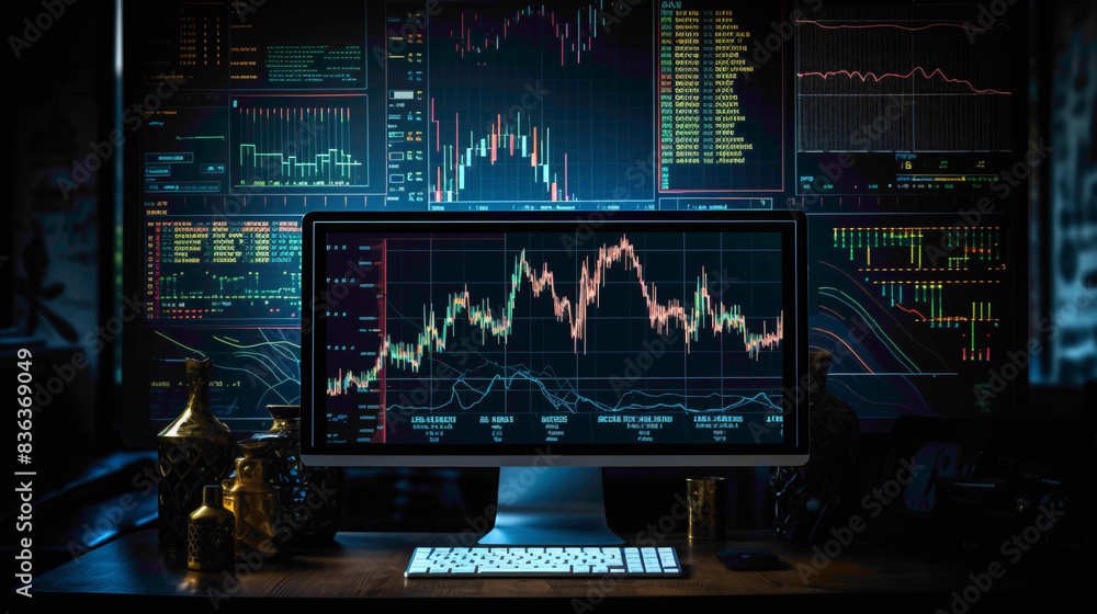 A stunning photograph of candlestick charts on a computer screen, showcasing the beauty and complexity of market analysis. A stunning photograph of candlestick charts on a computer screen, showcasing the beauty and complexity of market analysis.