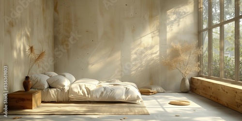 Minimalist Morning Light, generative ai photo