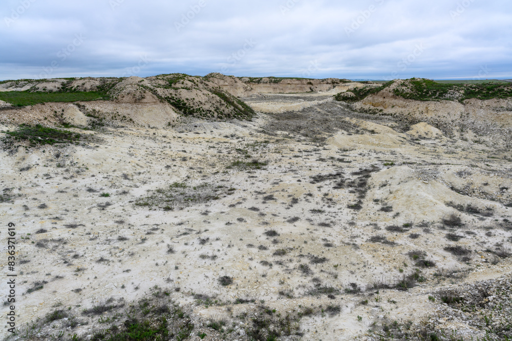 Landscape with chalk rocks in the steppes of Kazakhstan. Landscape with chalk rocks in the steppes of Kazakhstan.
