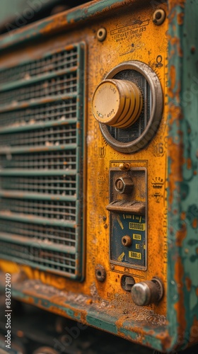 Wallpaper Mural Vintage Radio Speaker Macro, Antique Music Player Backdrop, Rusty Patina Audio Device Background, Vertical Podcast Wallpaper Torontodigital.ca