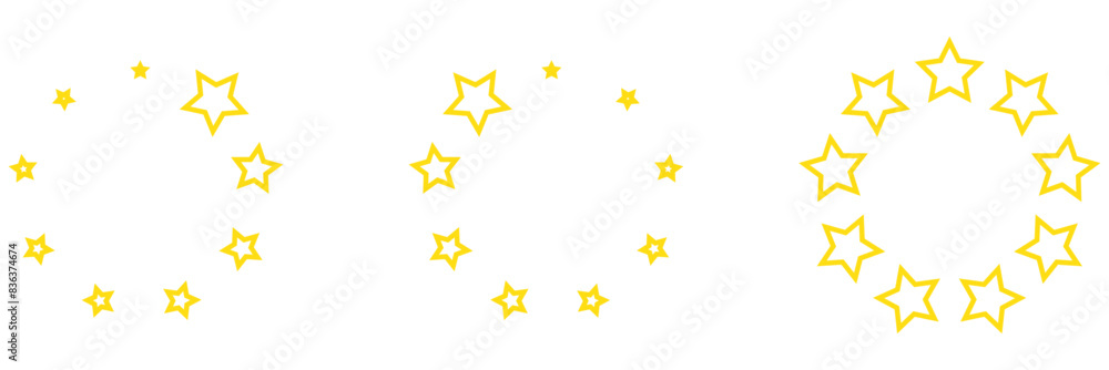 star in circle isolated on white background vector illustration. stars in round circular emblem star in circle isolated on white background vector illustration. stars in round circular emblem