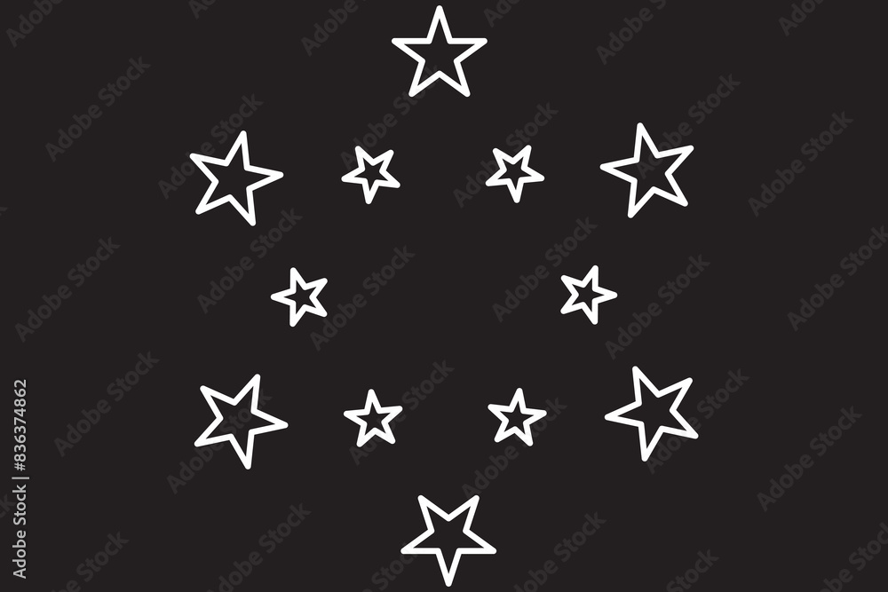 star in circle isolated on white background vector illustration. stars in round circular emblem star in circle isolated on white background vector illustration. stars in round circular emblem