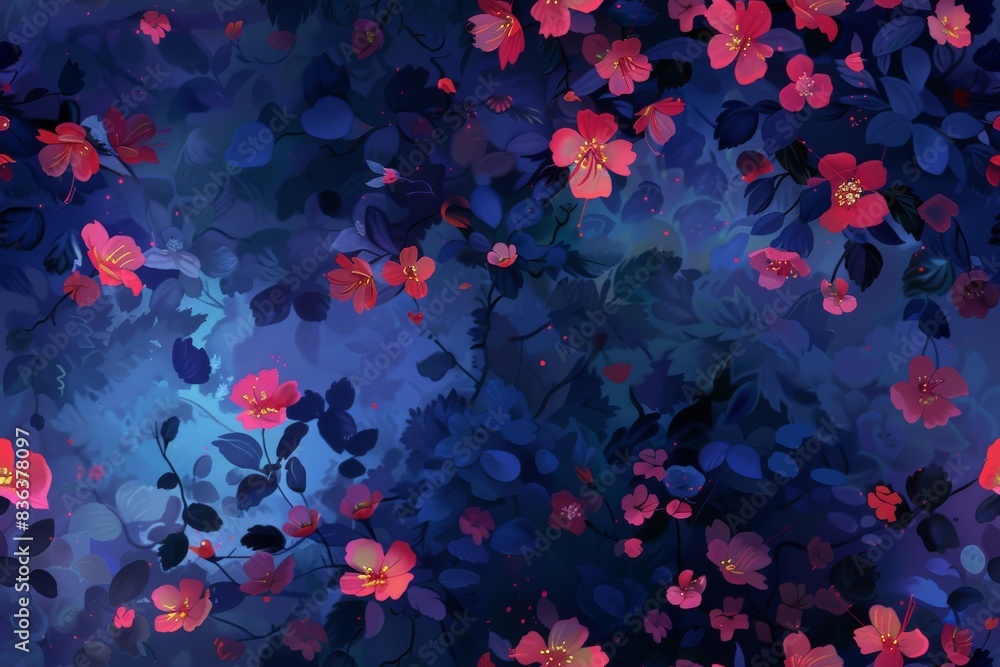 A delightful seamless flower inspired pattern motif for eye catching designs A delightful seamless flower inspired pattern motif for eye catching designs