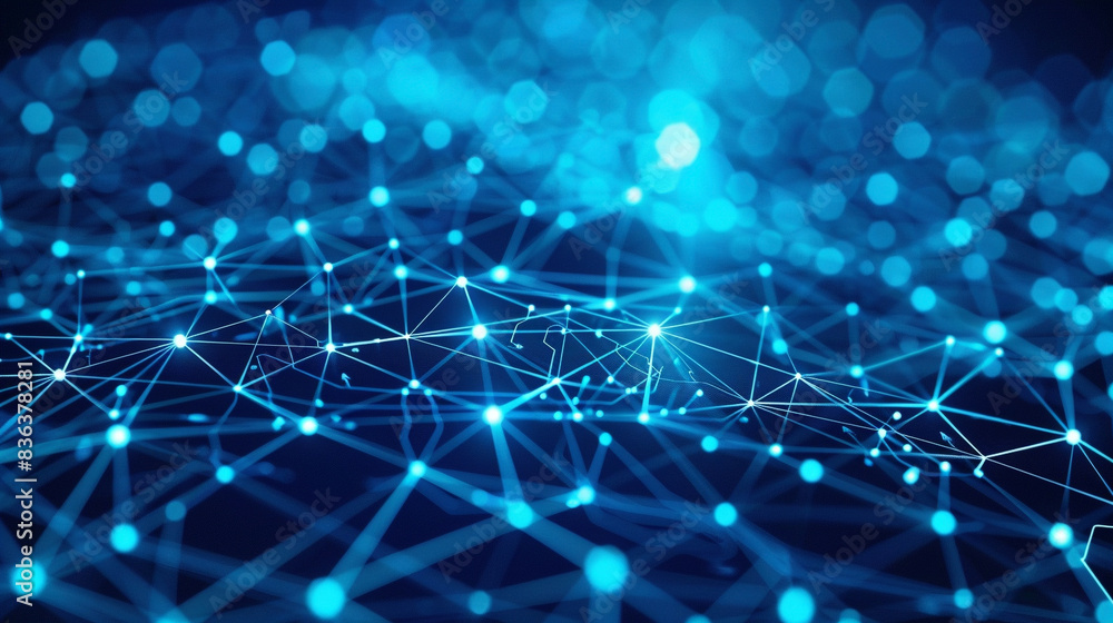 Secure technology network data connection featuring digital data network and cyber security elements blue background with intricate network details Secure technology network data connection featuring digital data network and cyber security elements blue background with intricate network details