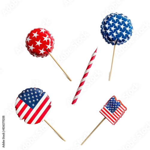 4th of July Patriotic Party Props For Celebrations Transparent Background