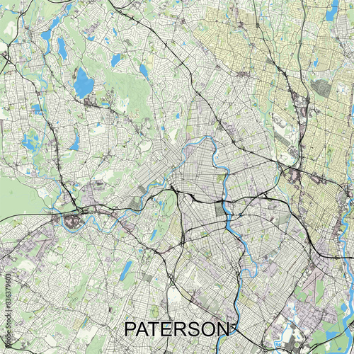Paterson  New Jersey  United States map poster art