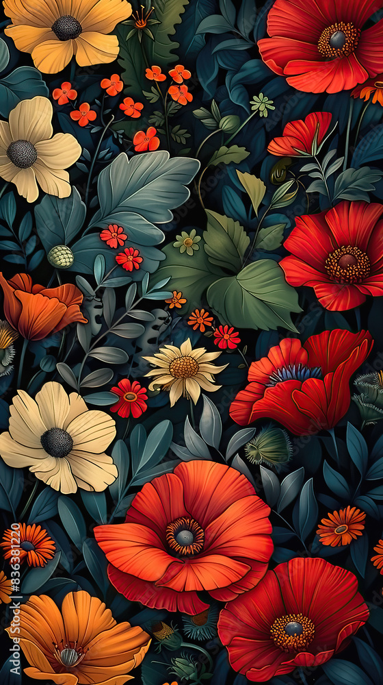 Fototapeta premium vintage background, products, enginer, generative, ai, steampunk, clock background, clock, watch, mechanism, gears, metal, wheel, vintage, time, old, clockwork, flower, flowers, nature, bouquet, plant
