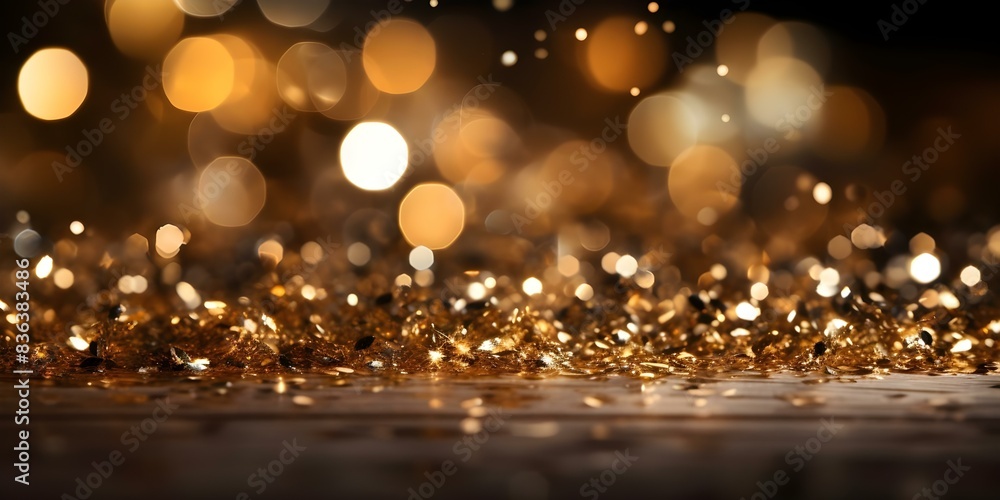 Gold Bokeh Glitter Background for a Luxurious and High-End Aesthetic. Concept Luxury Photoshoot, Gold Bokeh Background, High-End Aesthetic Gold Bokeh Glitter Background for a Luxurious and High-End Aesthetic. Concept Luxury Photoshoot, Gold Bokeh Background, High-End Aesthetic