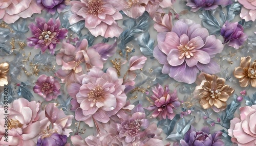 3d floral wallpaper pattern