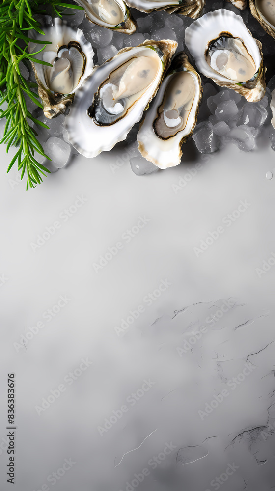 Oysters on ice Oysters on ice
