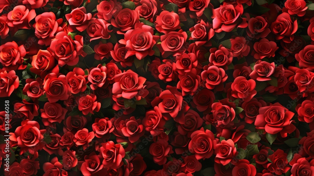 Background full of stunning red roses for celebrations Background full of stunning red roses for celebrations