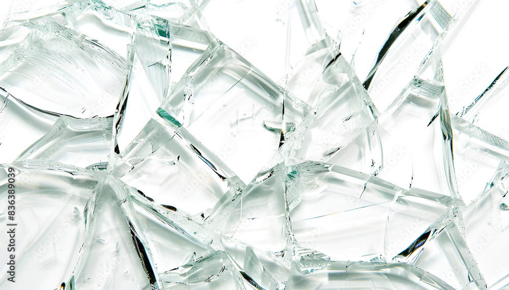 Broken glass effect isolated on white background Broken glass effect isolated on white background