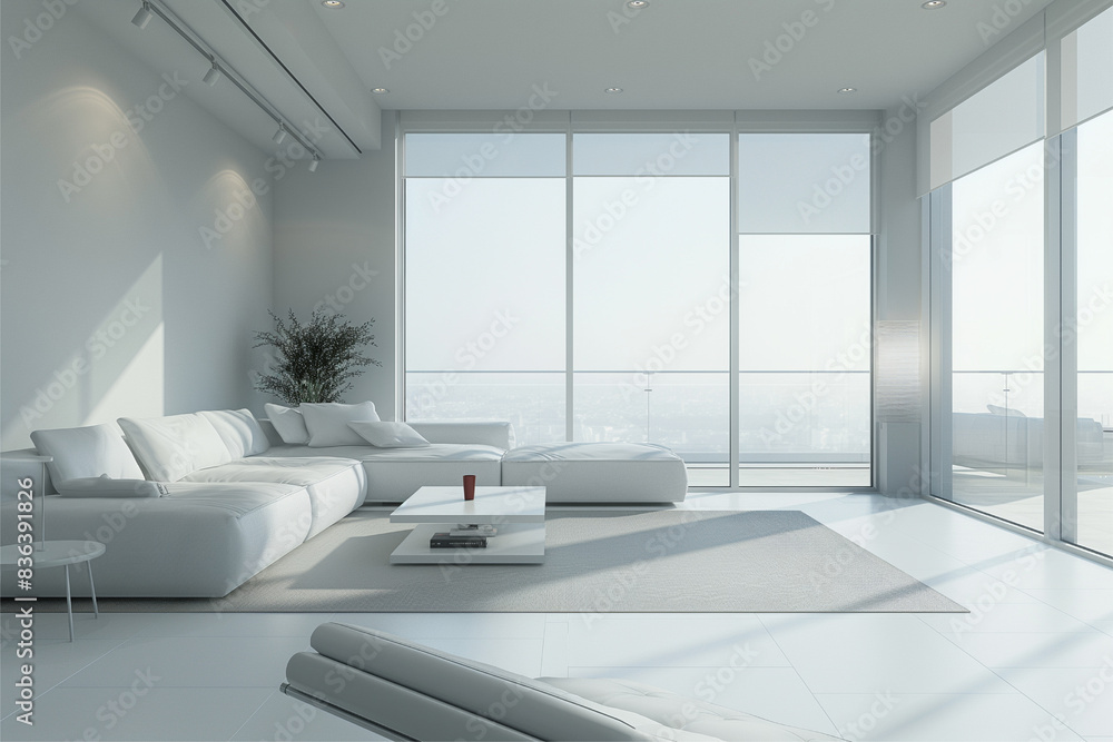 Fototapeta premium Modern Minimalist Living Space