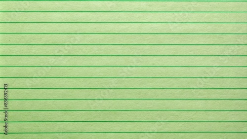Green lined paper background.