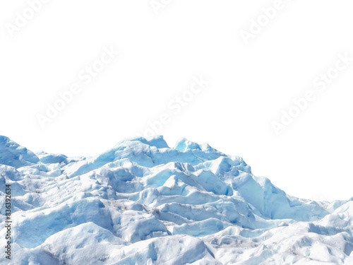 Ice Mountain of the Moreno Glacier, in a transparent background