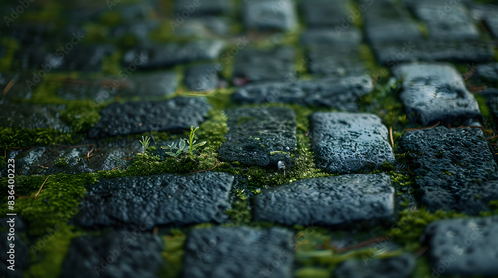 a close up shot of a moss covered brick wall a close up shot of a moss covered brick wall