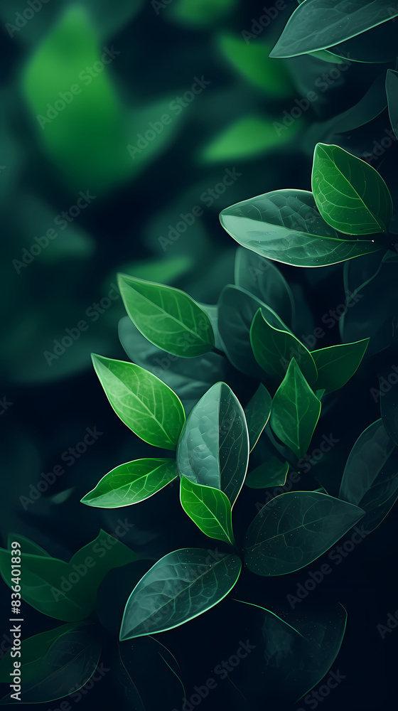 Fototapeta premium Close-up of green leaves