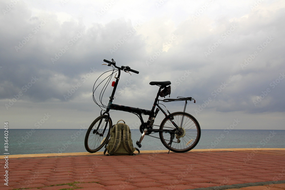 Fototapeta premium A bicycle is a two-wheeled vehicle without a motor.