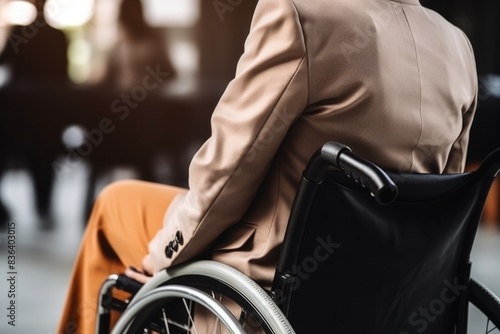 Disabled person in wheelchair care accessibility disability medical treatment health support confidence rehabilitation communication diversity inclusion togetherness humans help assistance