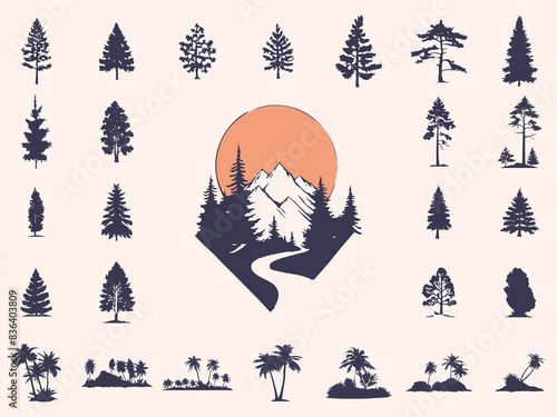 Tree Silhouettes Set