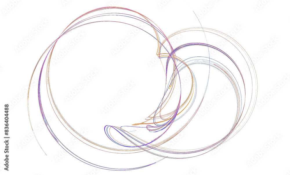 Naklejka premium Crazy mystical coloured light effects. Incredible combinations of abstract light lines, fractal shape