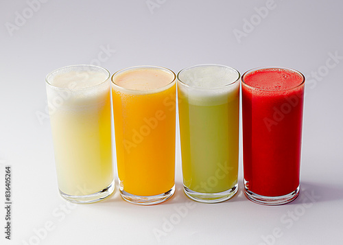 glass of juice and fruits