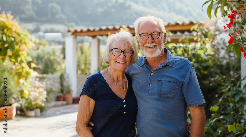 An elderly couple enjoying the retirement An elderly couple enjoying the retirement