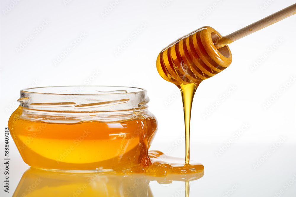 delicious honey on isolated white background delicious honey on isolated white background
