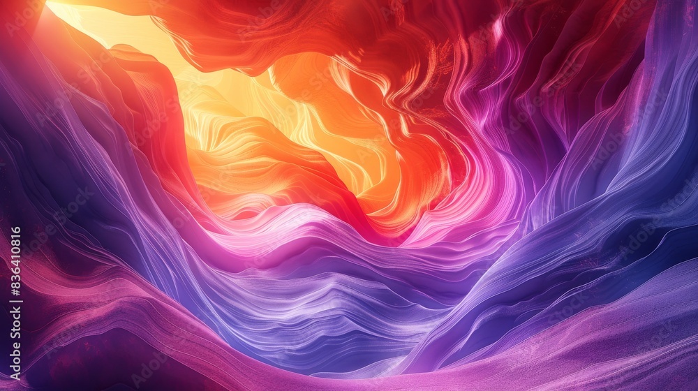Abstract colorful canyon landscape with vibrant light Abstract colorful canyon landscape with vibrant light