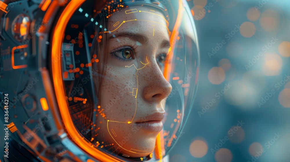 Fototapeta premium Concepts of artificial intelligence (AI), machine learning, and modern computing technologies. Business, technology, internet, and network concepts presented in 3D.