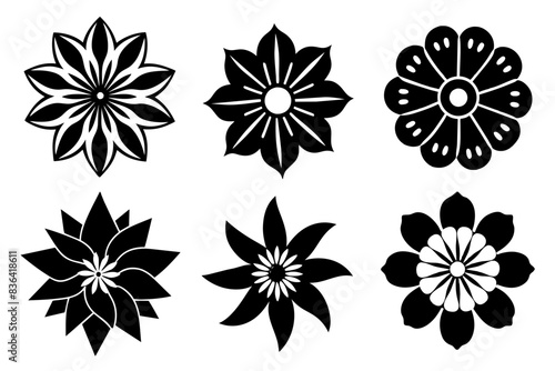 Black floral style design