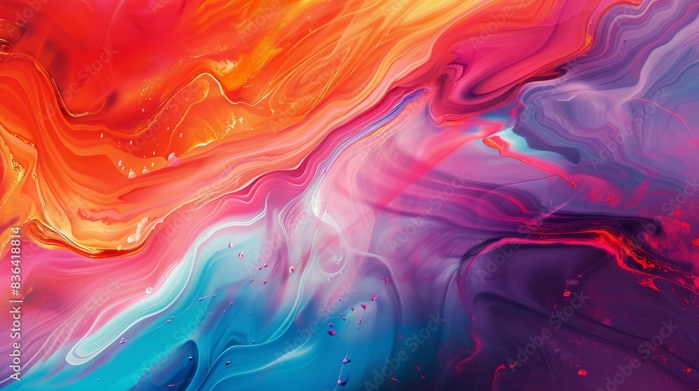 vibrant colorful abstract fluid art, 16:9 vibrant colorful abstract fluid art, 16:9